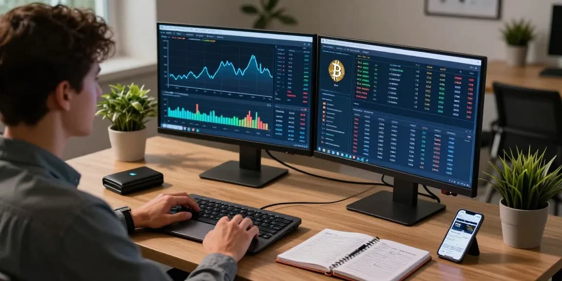 Oklo stock displayed on crypto trading screens with market analytics and blockchain technology insights.