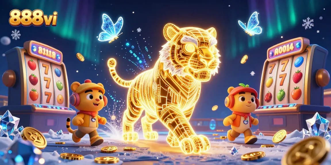 Experience thrilling wins at 888vi with vibrant slots and engaging games in a dazzling casino scene.