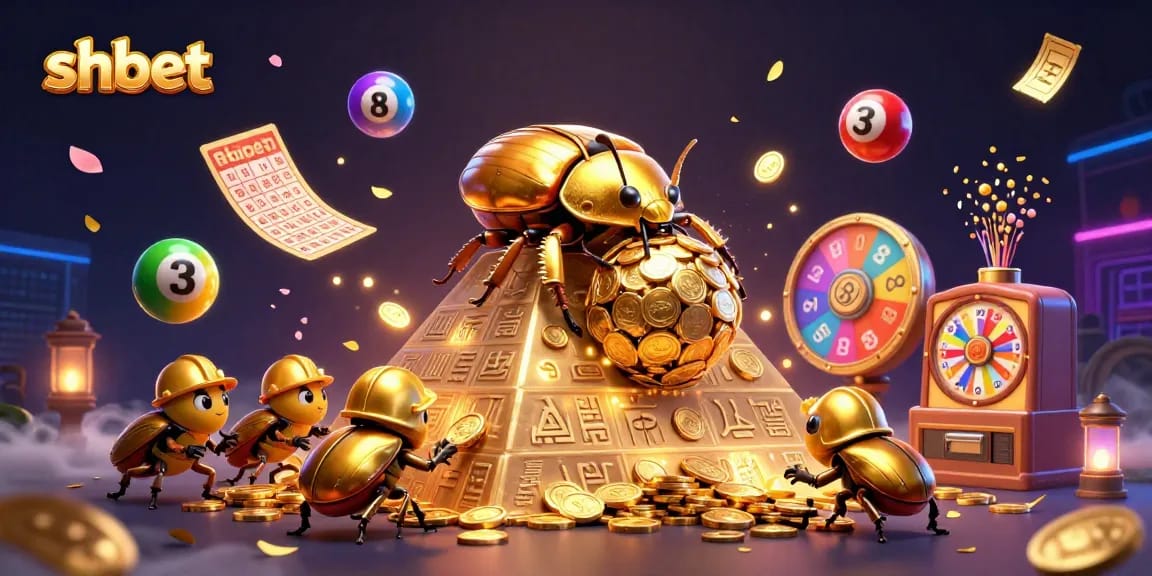 Experience shbet's thrilling casino adventure with a golden beetle and exciting lottery elements.