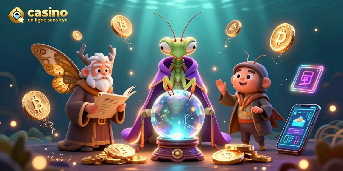 Découvrez des jeux dans un casino en ligne sans KYC avec des personnages mystiques et des éléments de crypto-monnaies.