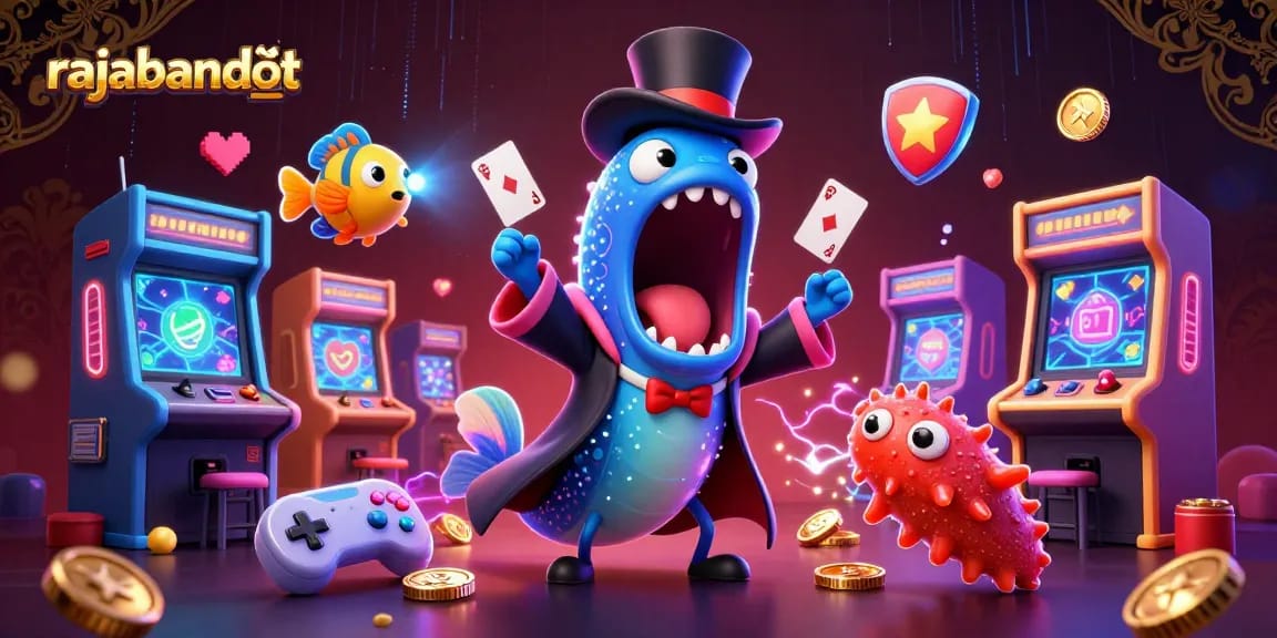 Engage with rajabandot as the deep-sea characters perform thrilling magic tricks in a vibrant gambling atmosphere.