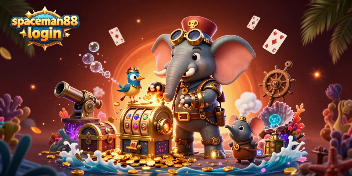 Experience thrilling gameplay with spaceman88 login at a vibrant 3D steampunk casino scene.