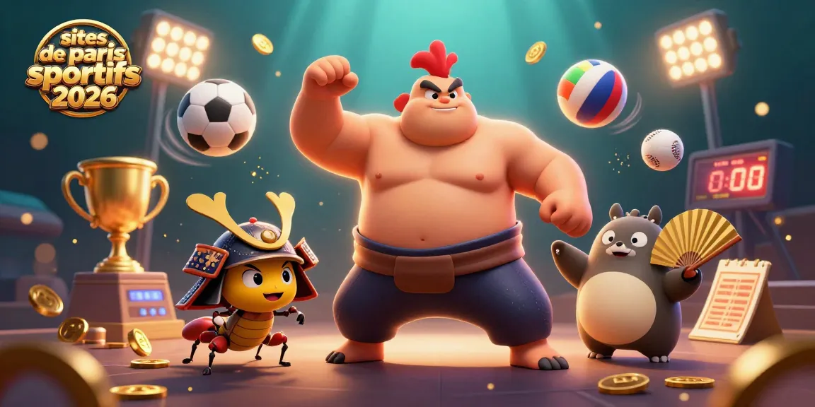 Découvrez les meilleurs sites de paris sportifs 2026 avec des personnages captivants et des éléments sportifs animés.