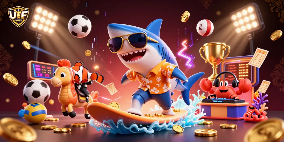 Surf thrilling waves of gold coins at UFABET, where fun meets betting excitement with lively 3D characters!