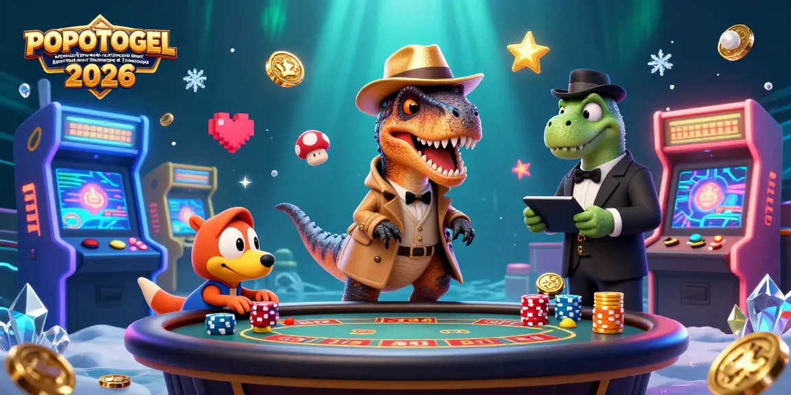 Exciting scene showcasing POPOTOGEL | Distribusi Diskon Produk Agen Togel Online Terlengkap & Terpercaya 2026 with vibrant gambling elements and characters.