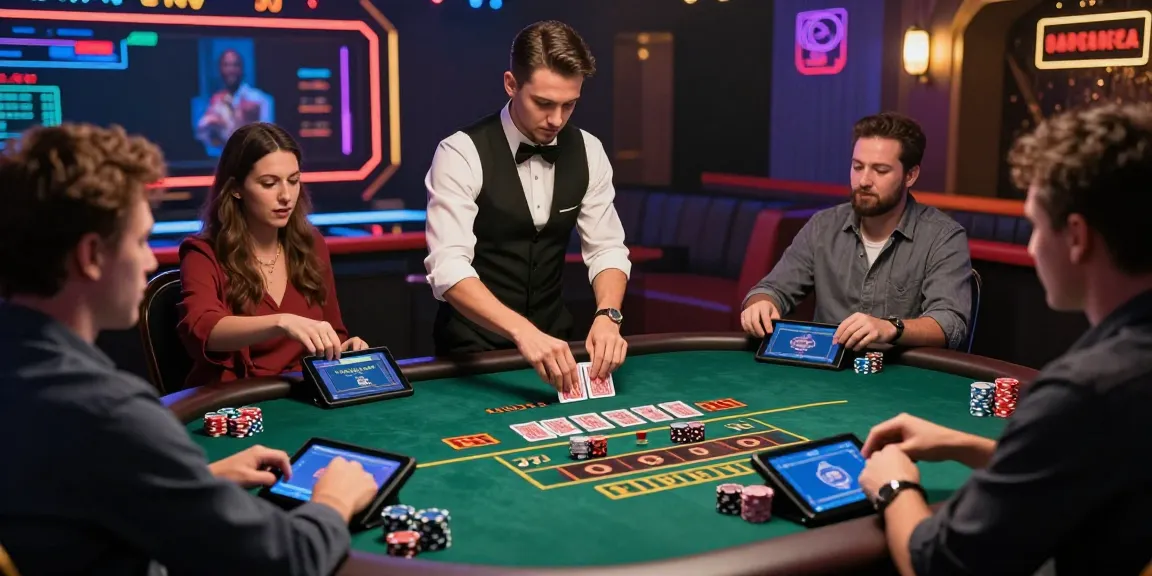 Exciting Andar Bahar casino game experience with real dealers and players engaged in live betting.