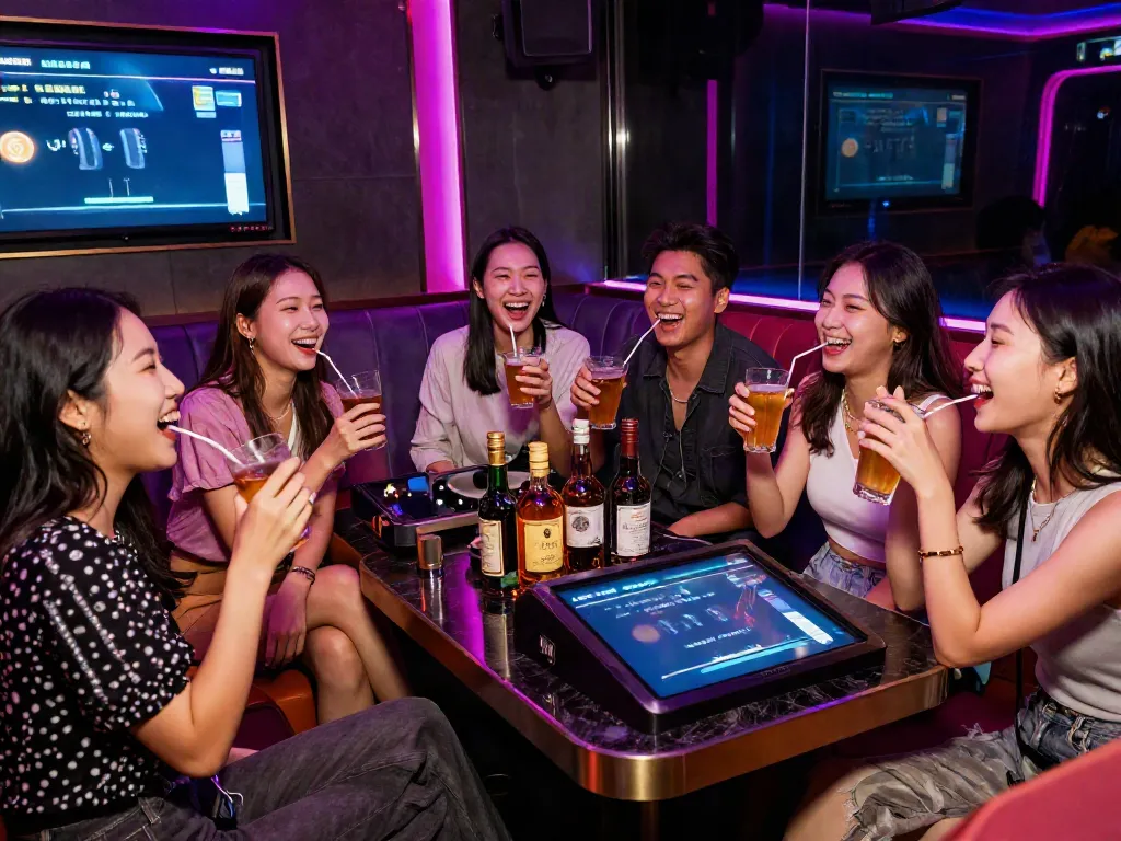 강남 달토 나이트라이프에서 즐거운 시간 보내는 친구들 모습