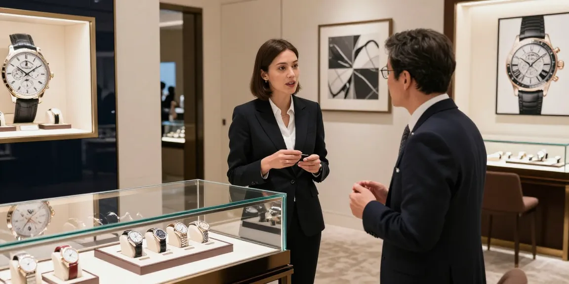 Replica watches displayed elegantly in a luxury retail environment, showcasing high-quality craftsmanship and design.