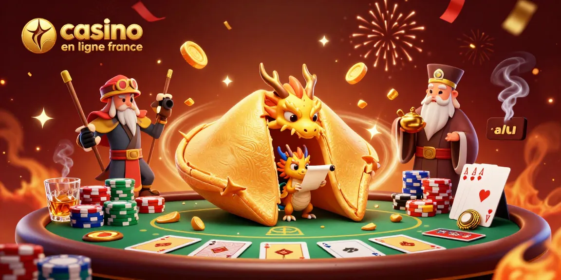 Jouez à des jeux captivants dans un casino en ligne france avec un dragon sage et des guerriers.