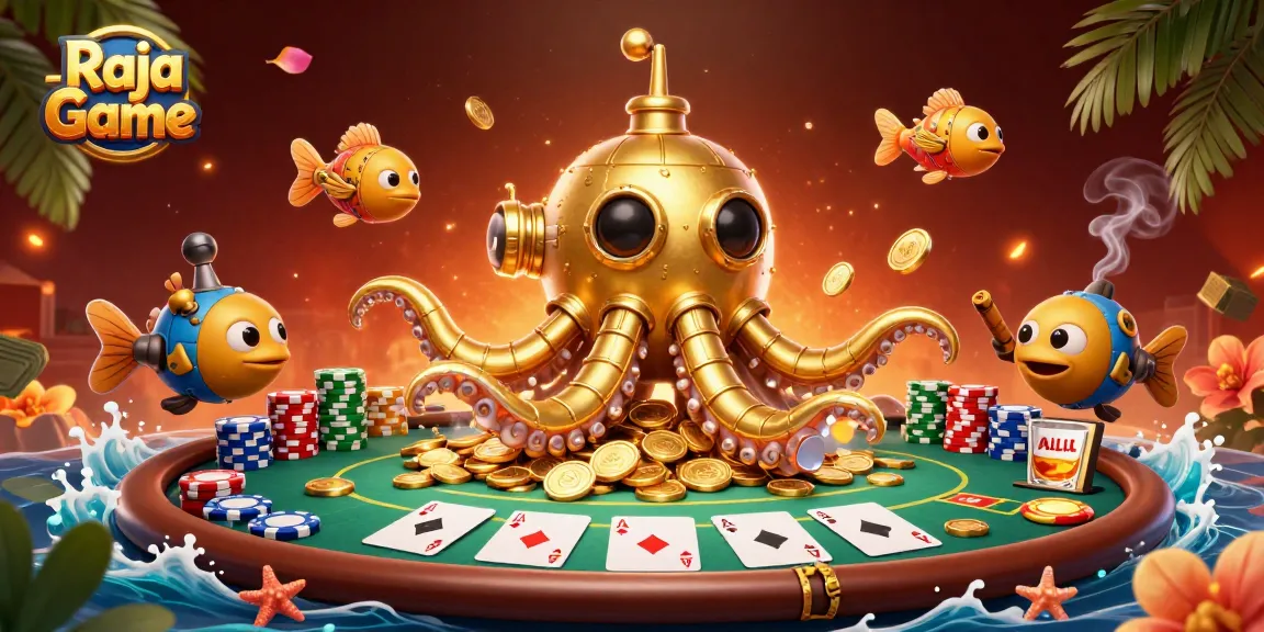 Experience explosive wins at Raja Game with dynamic poker gameplay amidst golden treasures.