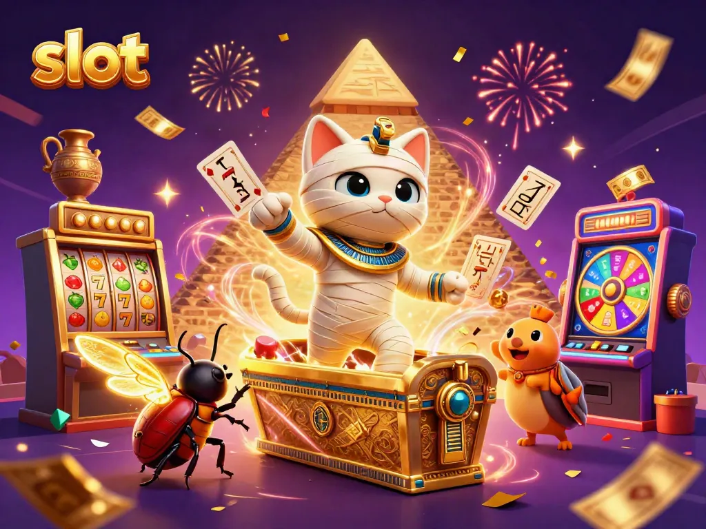 Slot memberikan pengalaman unik dengan karakter kucing mummy dan elemen kasino menarik.