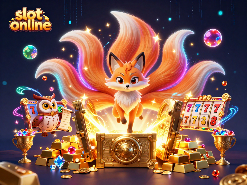 Experience exhilarating slot online action with a colorful nine-tailed fox spirit, dynamic gems, and vibrant treasures.