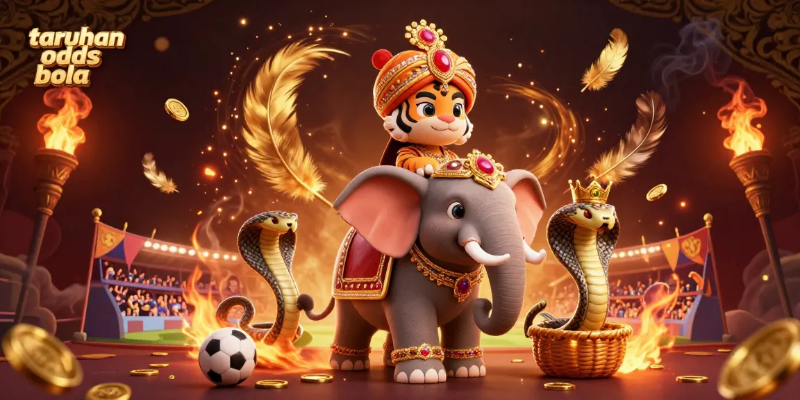 Engaging scene of taruhan odds bola with vibrant characters and dynamic sports betting elements.