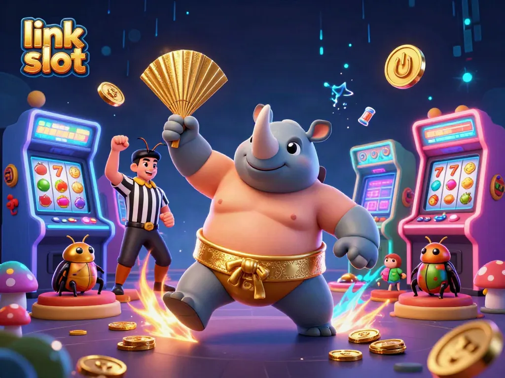 Keberuntungan dengan link slot terlihat pada ilustrasi 3D seru yang menampilkan koin terbang.