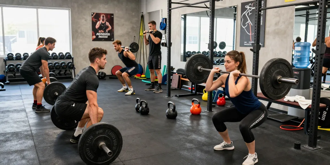 Astera Steroids Shop promoting fitness with athletes lifting weights in a modern gym environment.