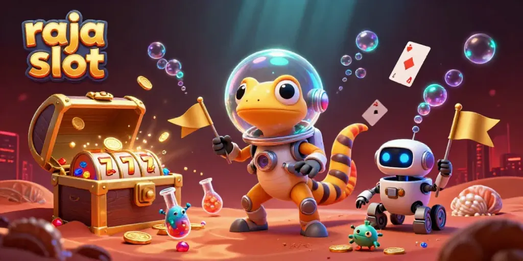Raja slot memicu kegembiraan dengan petualangan kasino alien yang ceria.