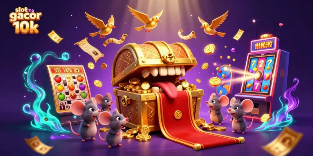 Menangkan slot gacor depo 10k dengan jackpot menggiurkan dan beragam hadiah dalam permainan slot.