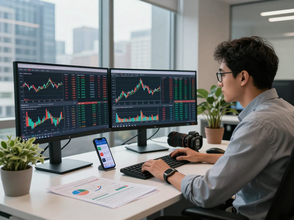 NIFTY index quote API feeds displayed on multiple monitors in a professional financial trading environment.