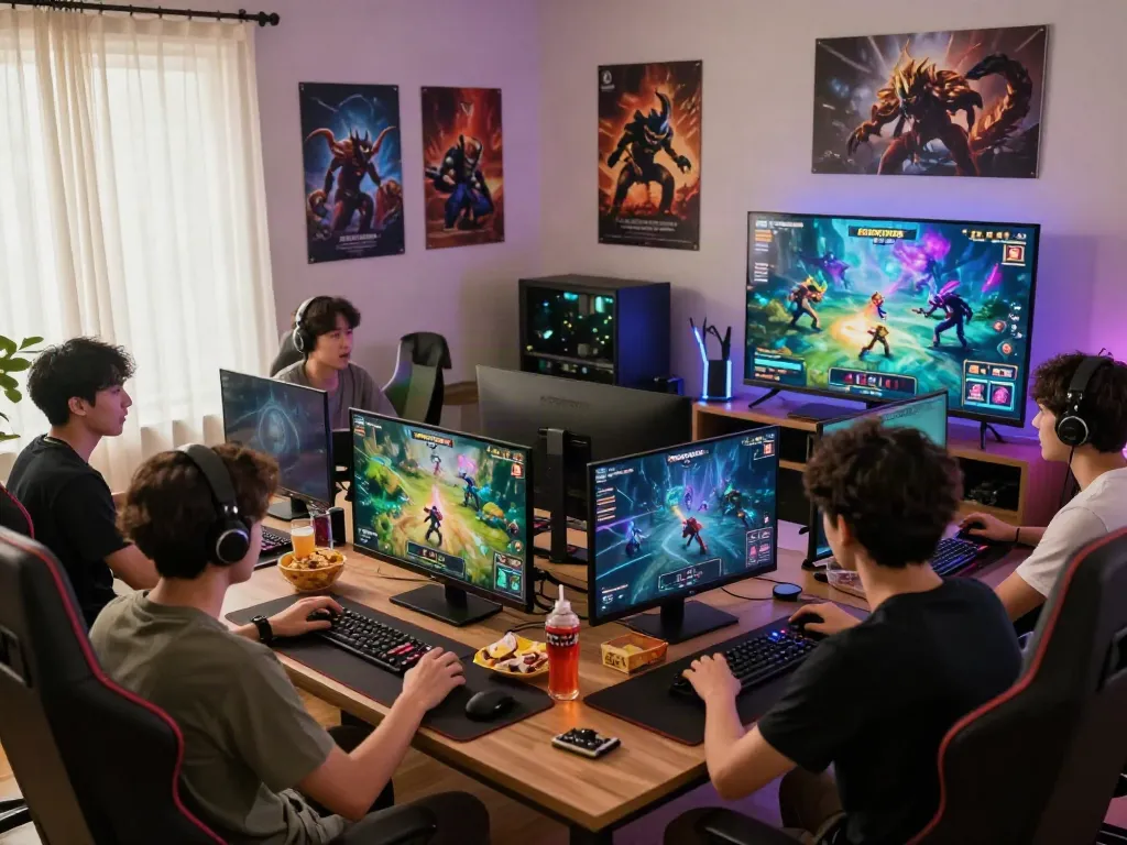 Engaging ROKOK88 gaming scene showcasing players facing new monsters, highlighting the rokok88 alternatif excitement.