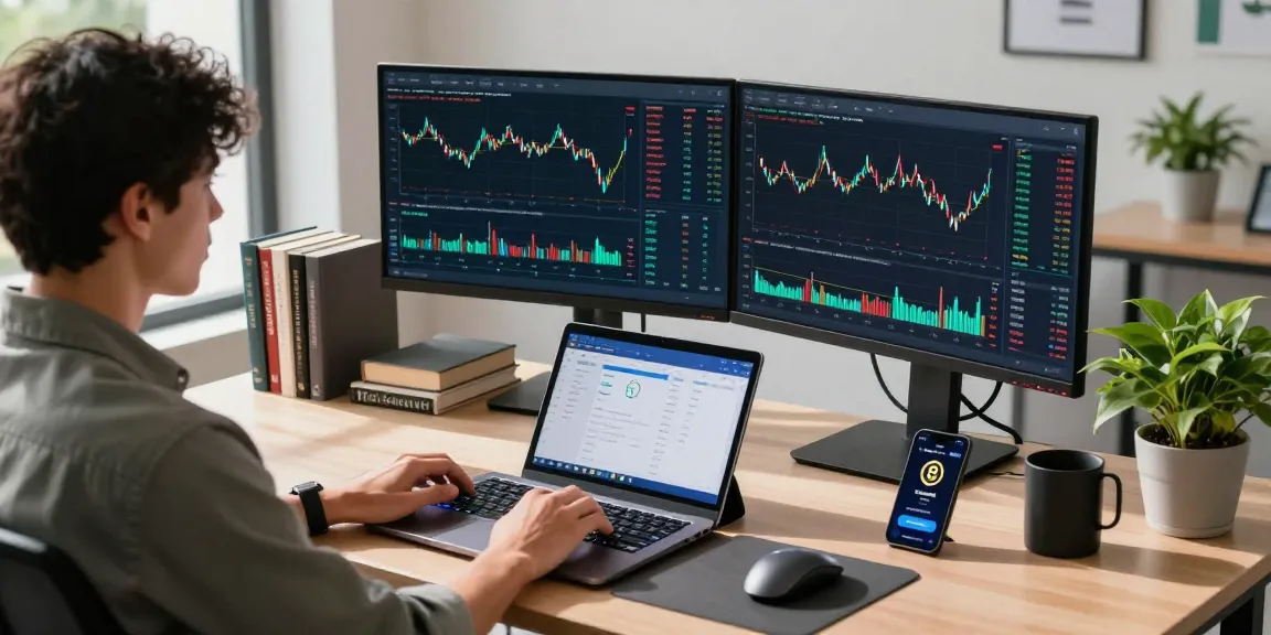 Cricbet99 trading environment with multi-screen cryptocurrency analysis setup, reflecting advanced blockchain technology and wallet security.