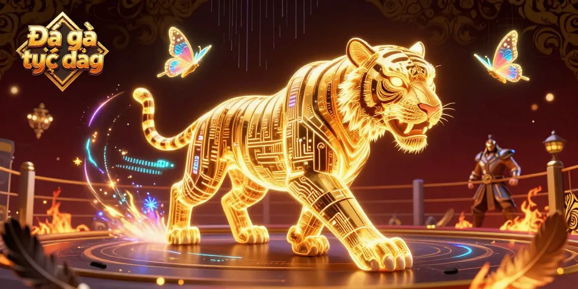 Experience Đá gà trực tiếp in a vibrant digital cockfighting arena with dynamic visual effects.