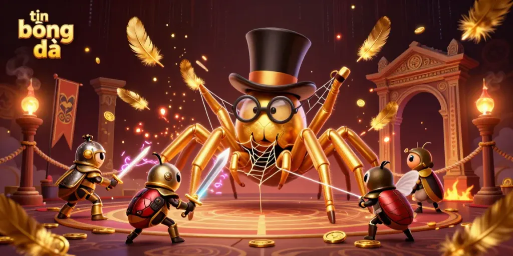 Experience the excitement of tin bóng đá with digital characters in a vibrant casino scene filled with action and detail.