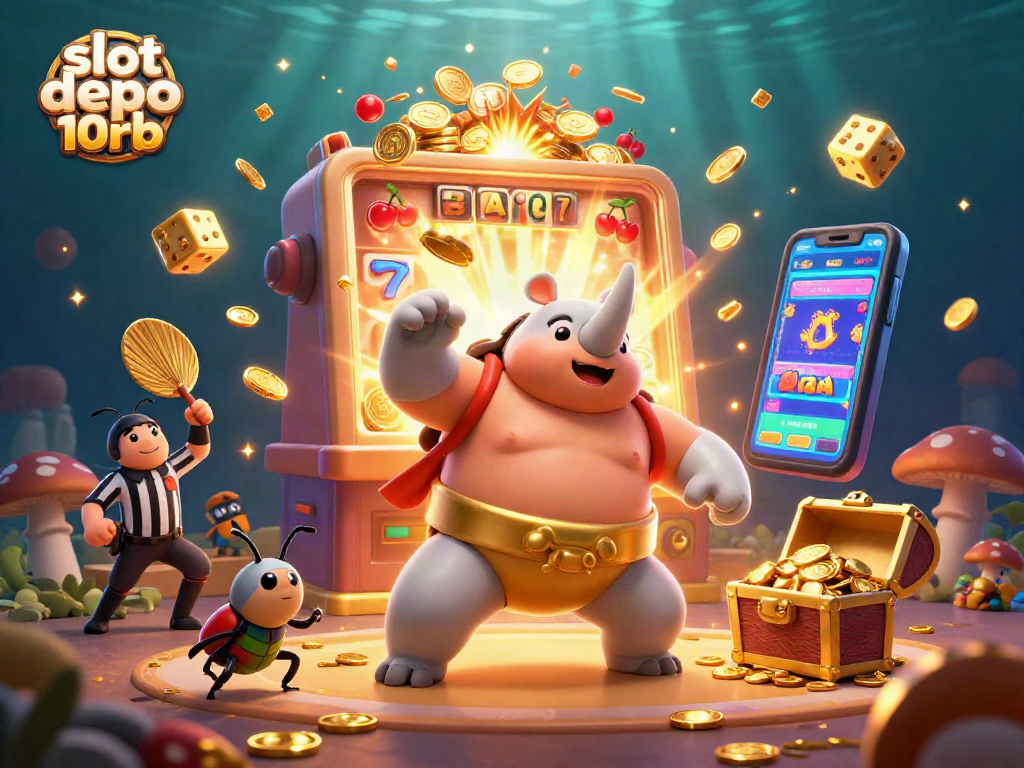 Experience thrilling wins around the slot depo 10rb, as colorful symbols and excited spectators create a vibrant gaming atmosphere.