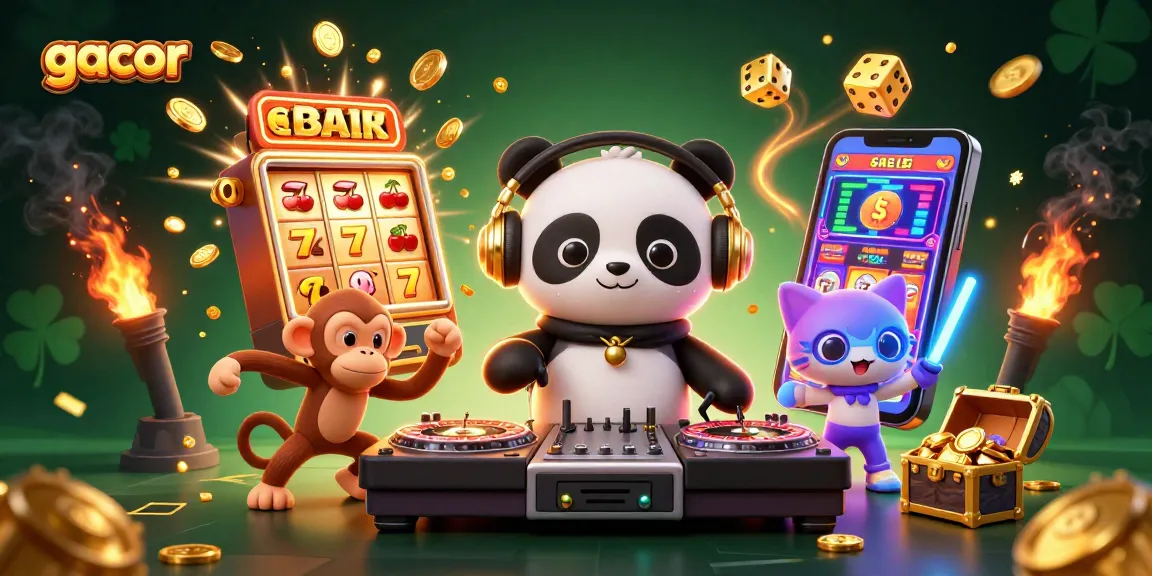 Gacor dengan DJ panda, monyet breakdance, dan kucing rave di mesin slot meledak.