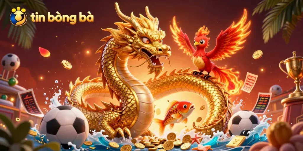 Experience the thrill of tin bóng đá with vibrant 3D illustration of sports betting scenes.