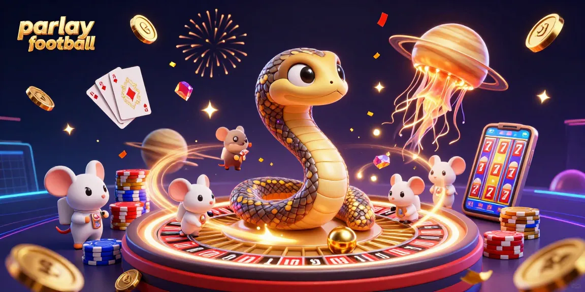 Experience parlay football excitement as astronaut mice engage in cosmic betting amidst vibrant cosmic elements.